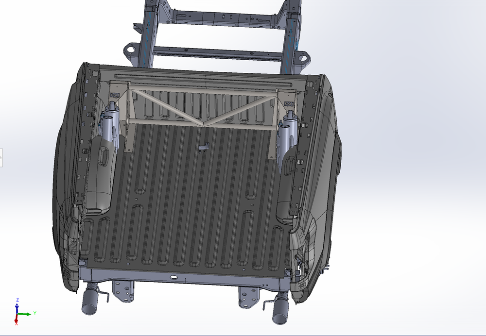 2017 - 2020  Raptor Rear Bed Cage Shock Tower for 20.25" wheel travel