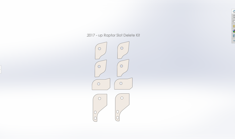 2017 and Up  Gen 2 Raptor - Lower Arm Slot Delete Weld In Plate Kit