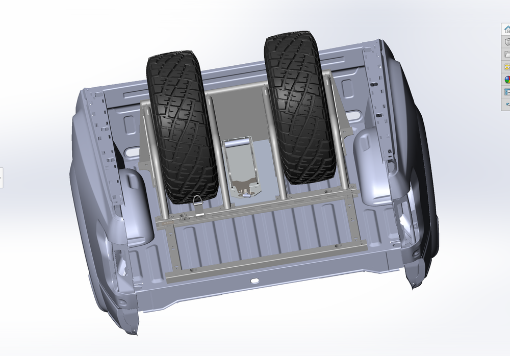 2017 - 2024 Ford Raptor Modular Bed Organizer with Slide Out Cargo Tray