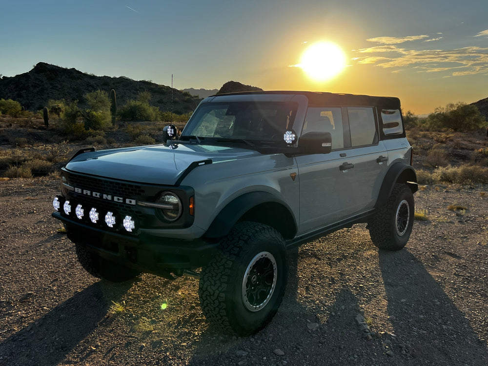 2022 and up Bronco Raptor, Front Light Mount Kit for Stock Bumper