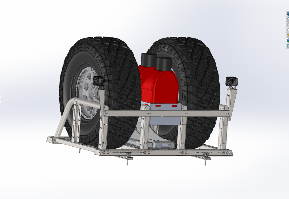 Dual Tire Carrier Quick Release Modular Bed Organizer