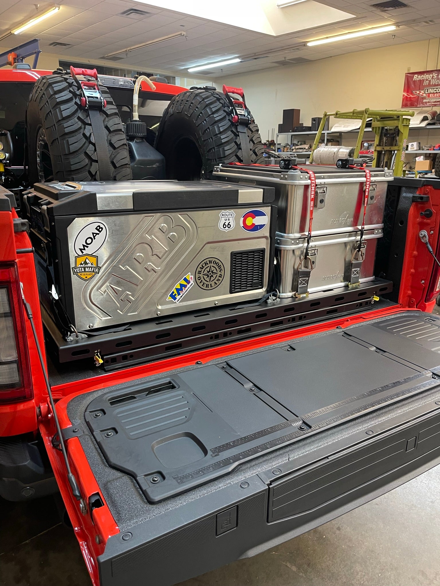 2017 - 2023 Ford Raptor Modular Bed Organizer with Slide Out Cargo Tray