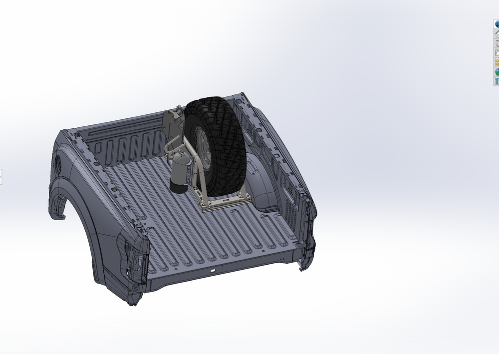 Single Tire Carrier Quick Release Modular Bed Organizer