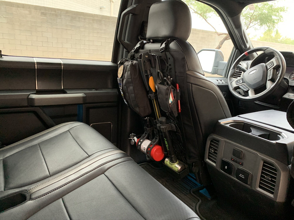 Off-Road Seat Back Panel Kit with Shovel - Hammer - Fire Extinguisher